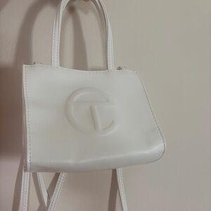 White mini Telfar bag 🤍